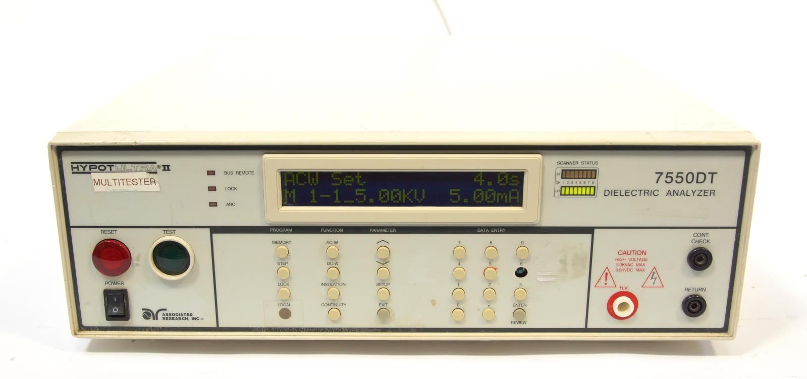 アソシエイテッドリサーチ Hypot Ultra II 7550 DT 誘電分析装置