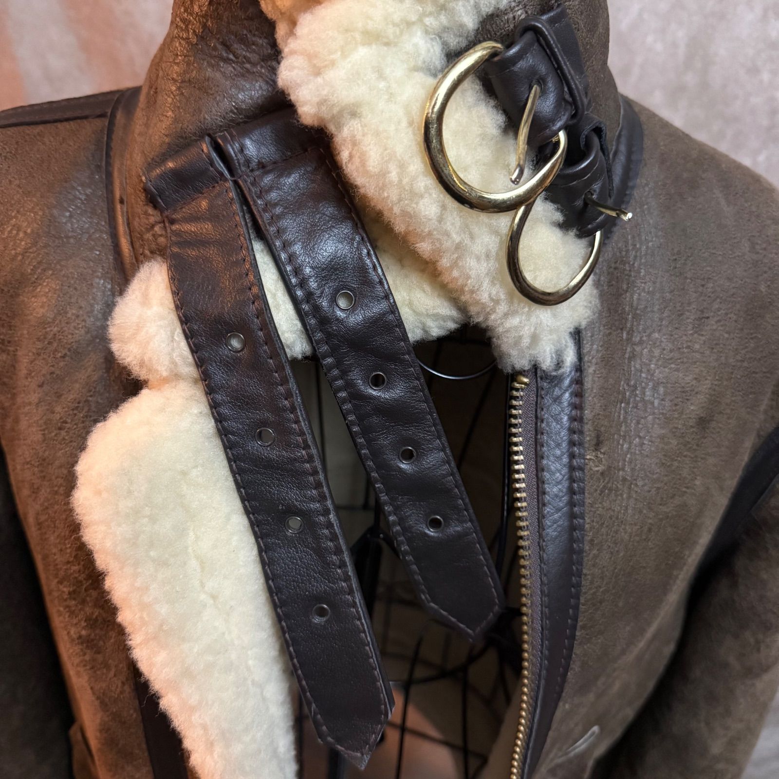 鳥*ん様 80s USA製　Schott B-3ムートンフライトジャケット40 Schott ショット TYPE B-3 ムートン フライトジャケット 36 USA製 80s