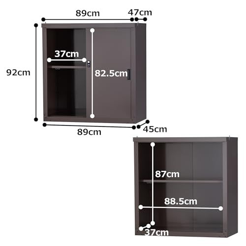 グリーンライフ 物置 収納庫 屋外 小型 【日本製】棚板1枚・鍵付き(幅