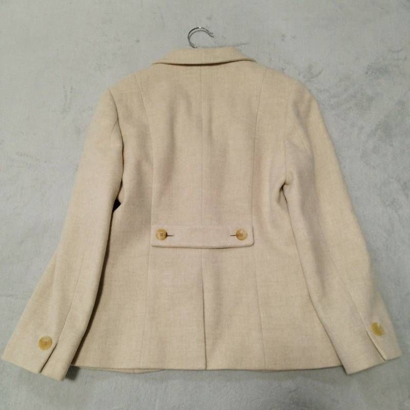 アクアスキュータム ウール カシミヤ テーラードジャケット ロゴボタン