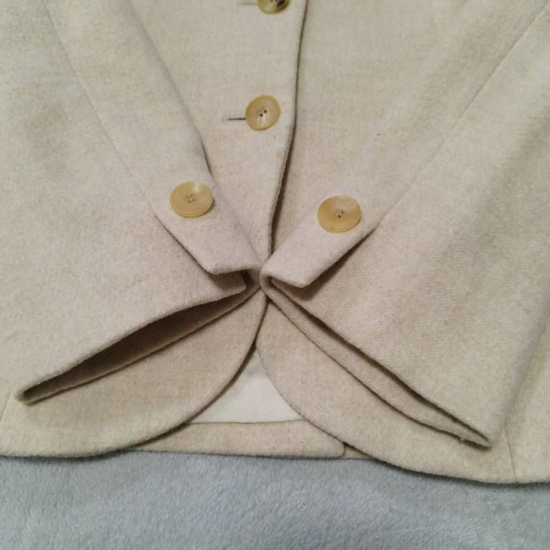 アクアスキュータム ウール カシミヤ テーラードジャケット ロゴボタン