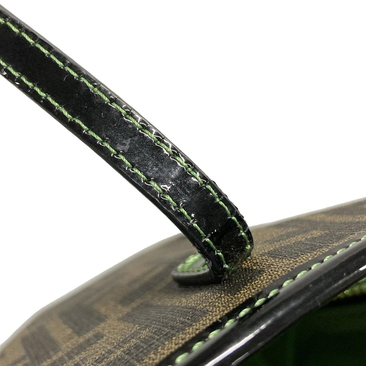 FENDI(フェンディ) ハンドバッグ ズッカ柄 8BH223 黒×ダークブラウン