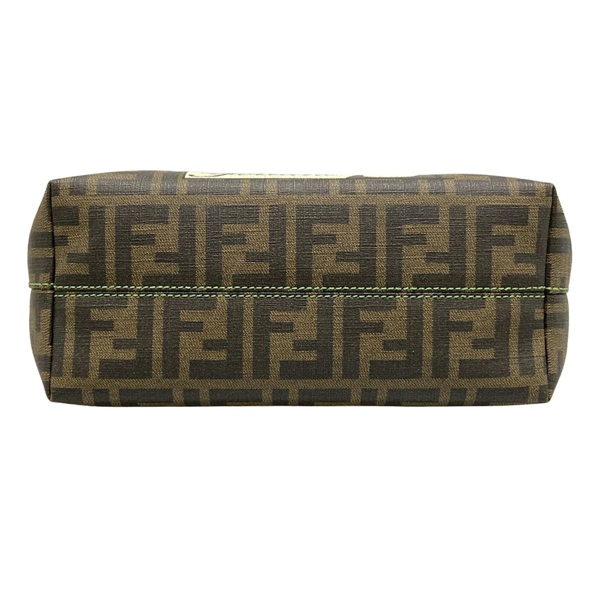 FENDI(フェンディ) ハンドバッグ ズッカ柄 8BH223 黒×ダークブラウン