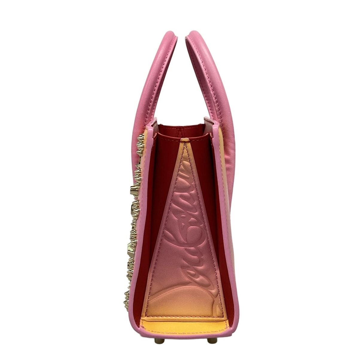 クリスチャンルブタン ハンドバッグ美品 パロマSミニ ピンク×イエロー