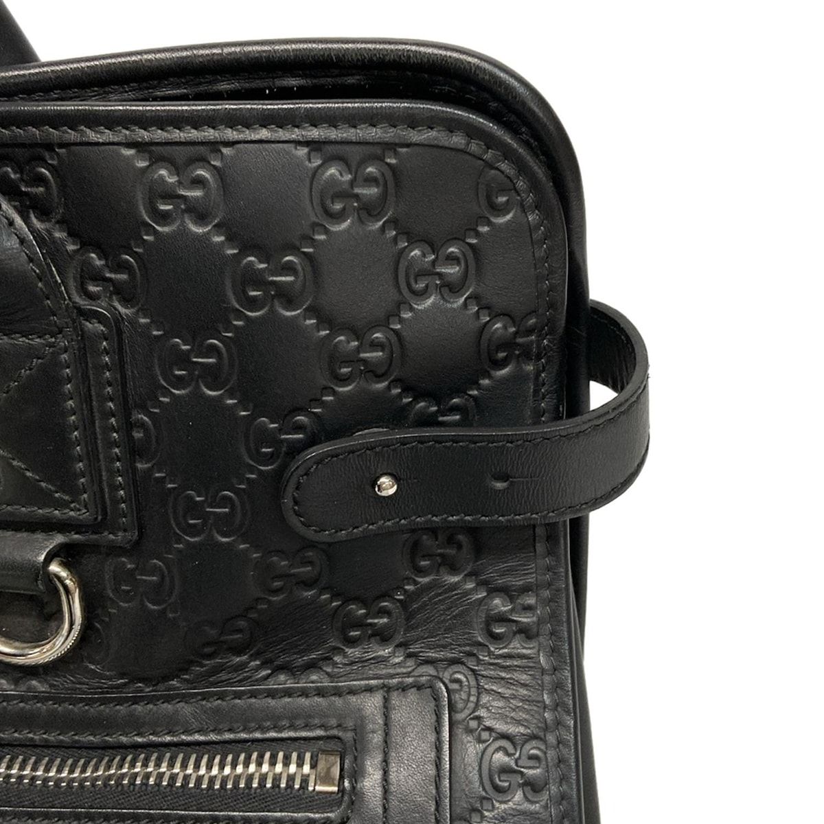 GUCCI(グッチ) ビジネスバッグ シマライン/シェリー(ウェブ) 246410 黒