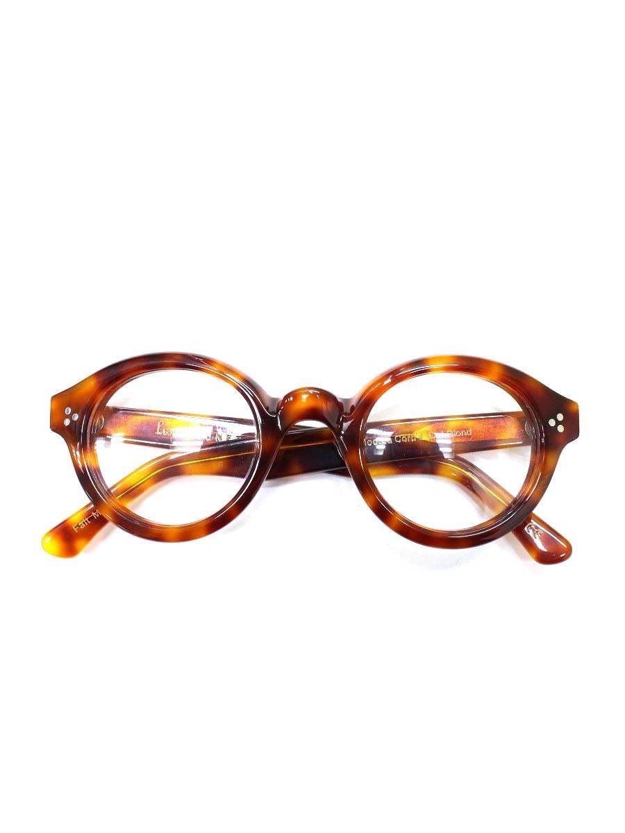 レスカルネティエ La Corb s メガネ ブラウン セルフレーム ボストン デミ柄