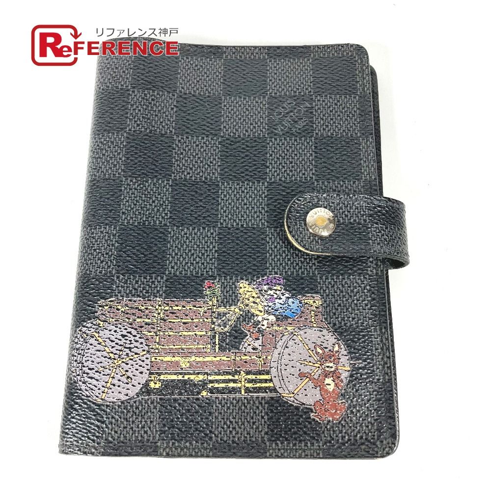 LOUIS VUITTON ルイヴィトン 手帳カバー イリュストレ アジェンダPM R21130 ダミエグラフィットキャンバス ブラック