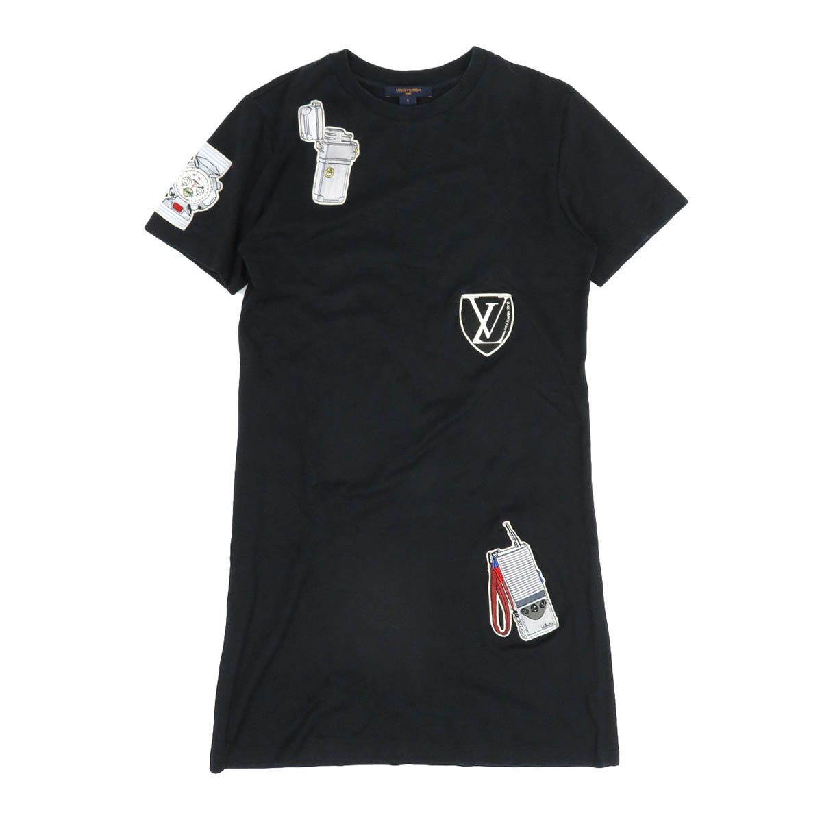 ルイヴィトン LV ロゴ ワッペン コットン ワンピース レディース