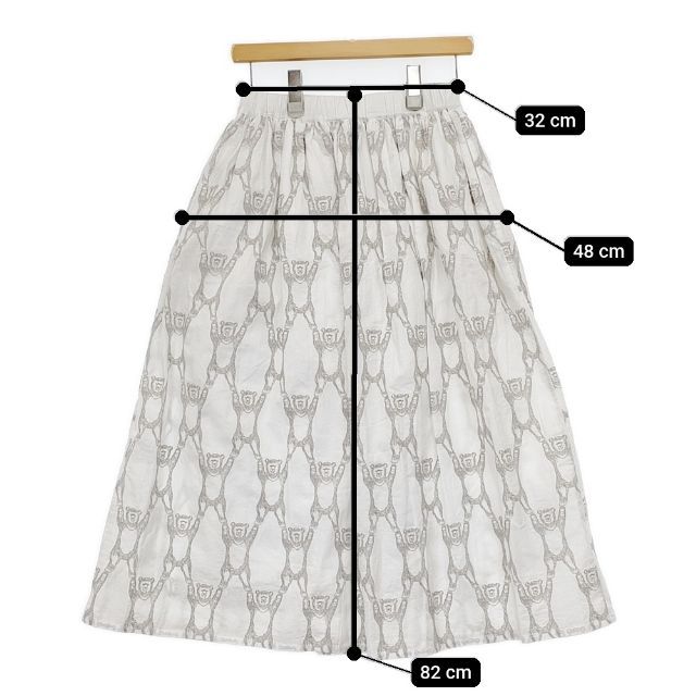 marble sud 未使用 ヤッホーベア 刺繍 コットンリネン ロングスカート