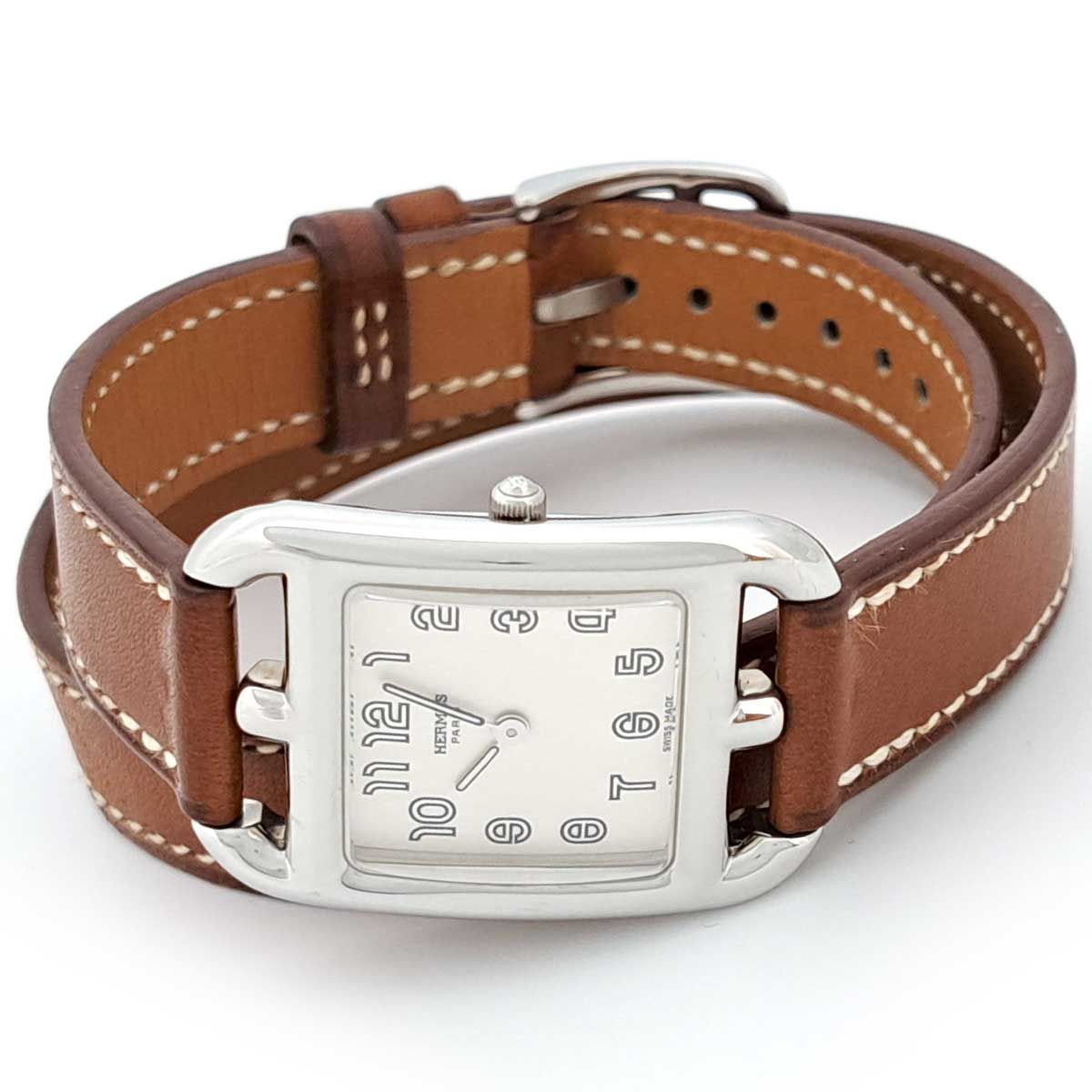 エルメス ケープコッド ドゥブルトゥール CC1.210 クオーツ ステンレス