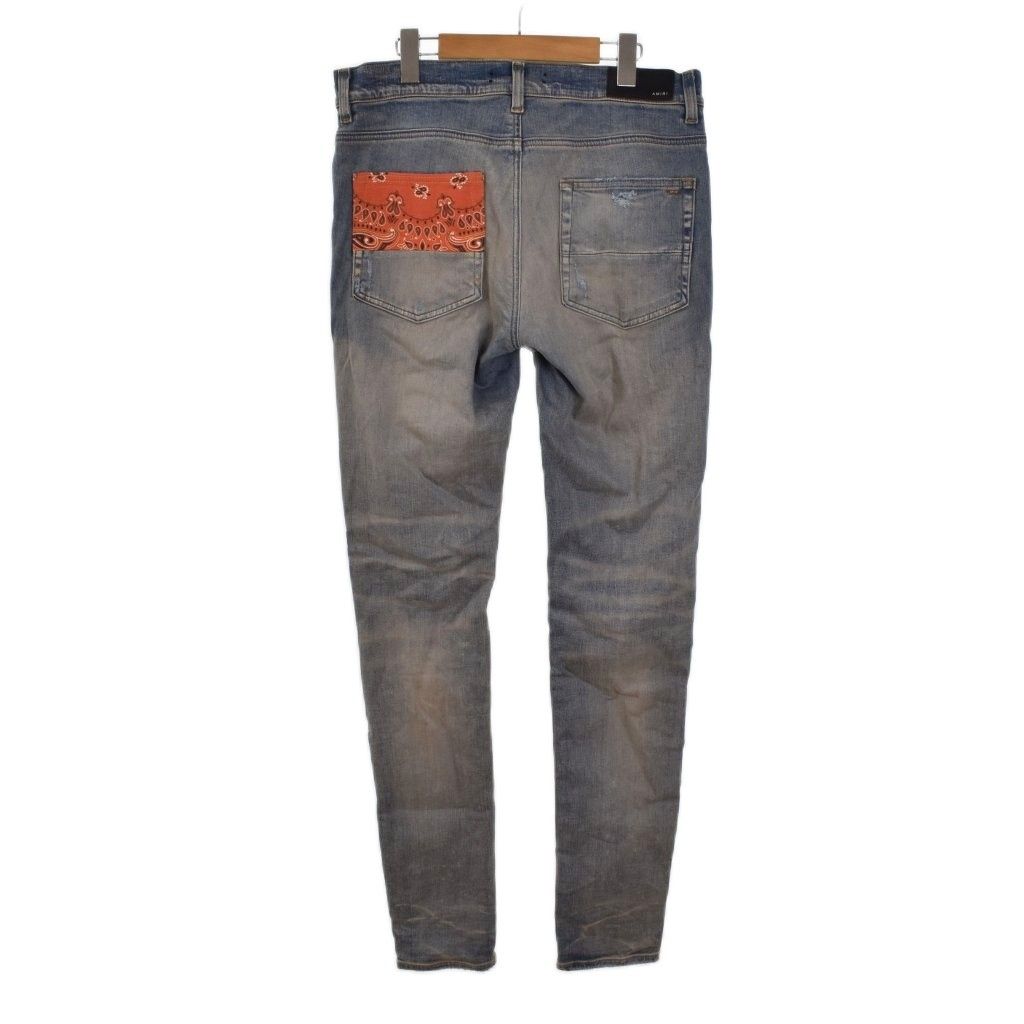 アミリ AMIRI Bandana Skinny Fit Jeans ダメージ加工 ストレッチ