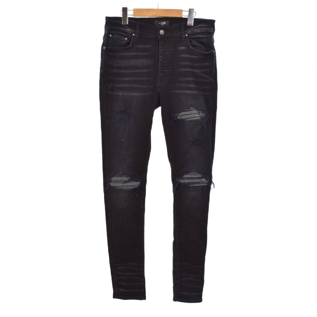 アミリ AMIRI MX1 クリスタル ダメージ加工 ストレッチスキニー デニム