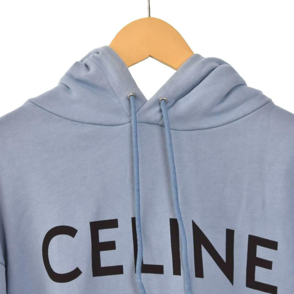 セリーヌ CELINE ルーズフーディー ロゴ プルオーバー パーカー XL
