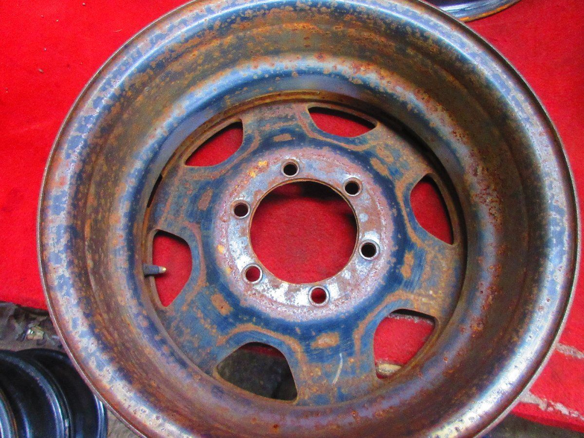 神奈川発 % ハイエース 100系 鉄ホイール 15X6J 114.3 5H 4本