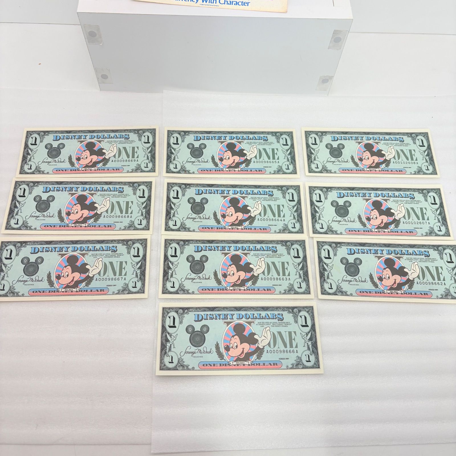 Disney DOLLARS 10枚セット ディズニーダラー 1ドル札