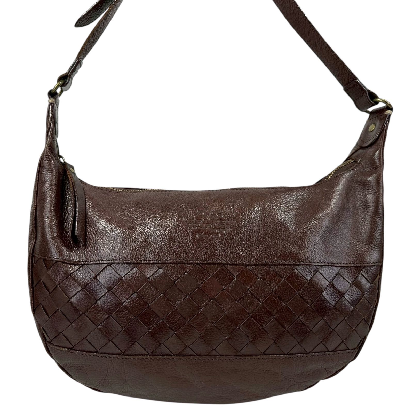 B4401】 Dakota ダコタ ワンショルダーバッグ レザー シボ革 ダーク 