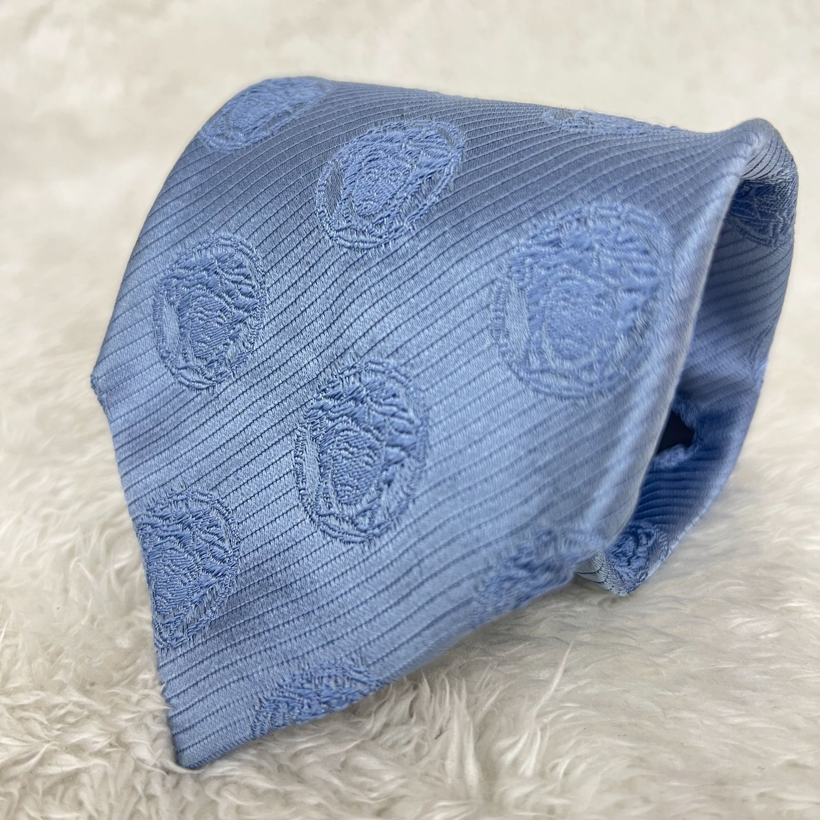 美品】ジャンニ・ヴェルサーチェ ネクタイ ブルー系 メデューサ 高級