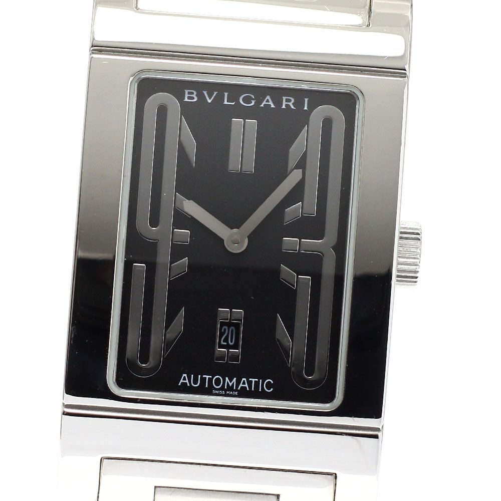 ブルガリ BVLGARI RT45S レッタンゴロ デイト 自動巻き メンズ 箱