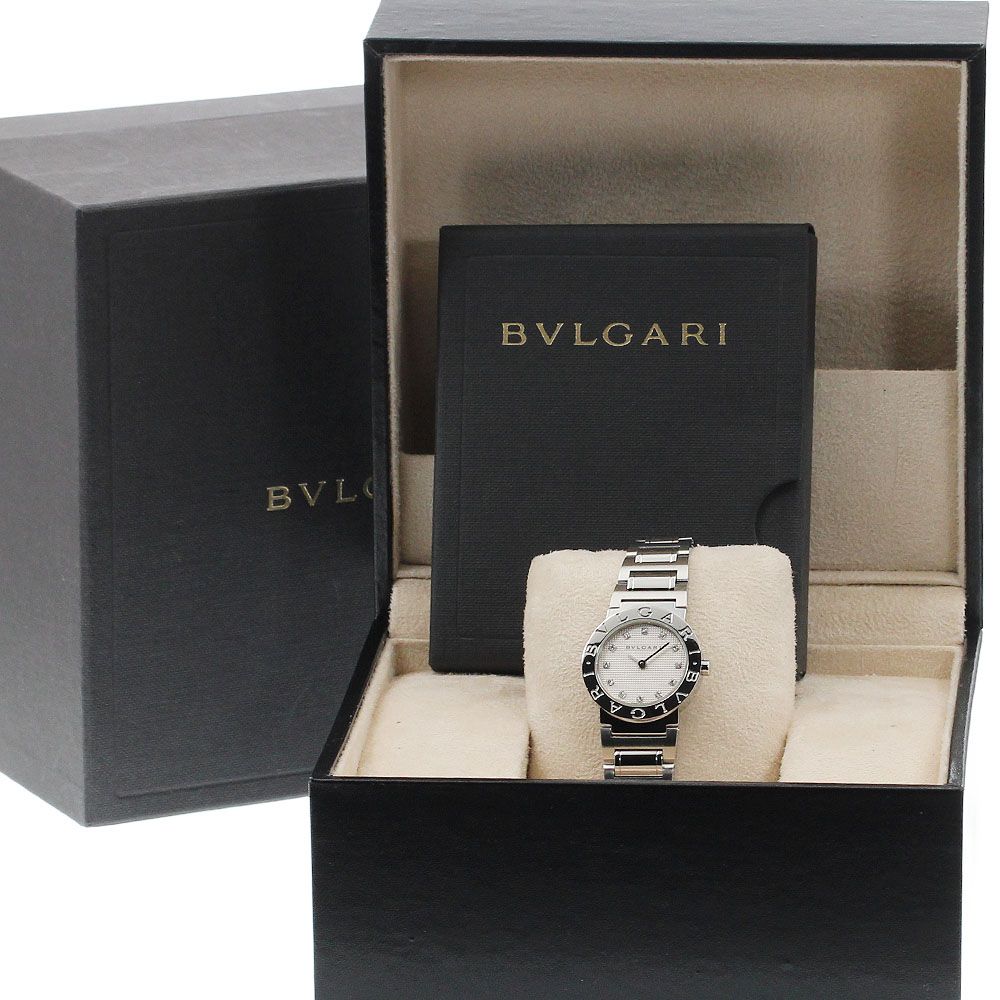 ブルガリ BVLGARI BB26SS ブルガリブルガリ デイト 12Pダイヤ クォーツ 