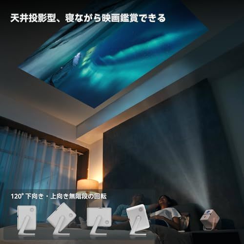 2025新規・Android TV 11.0搭載】 プロジェクター 天井 500ANSI 1080P