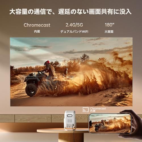 2025新規・Android TV 11.0搭載】 プロジェクター 天井 500ANSI 1080P