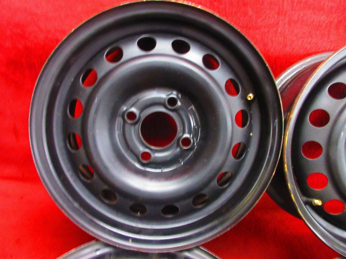 スチール ホイール 4本 日産 E 12 ノート 14 5 J 4穴 PCD 100 40 ハブ径 60 52216 H