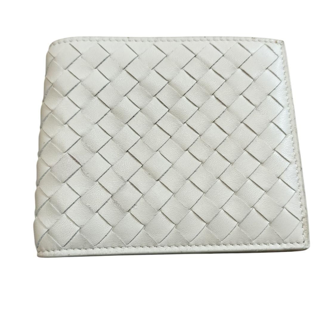 新品・正規品】BOTTEGA VENETA 2つ折り財布 ホワイト ボッテガヴェネタ