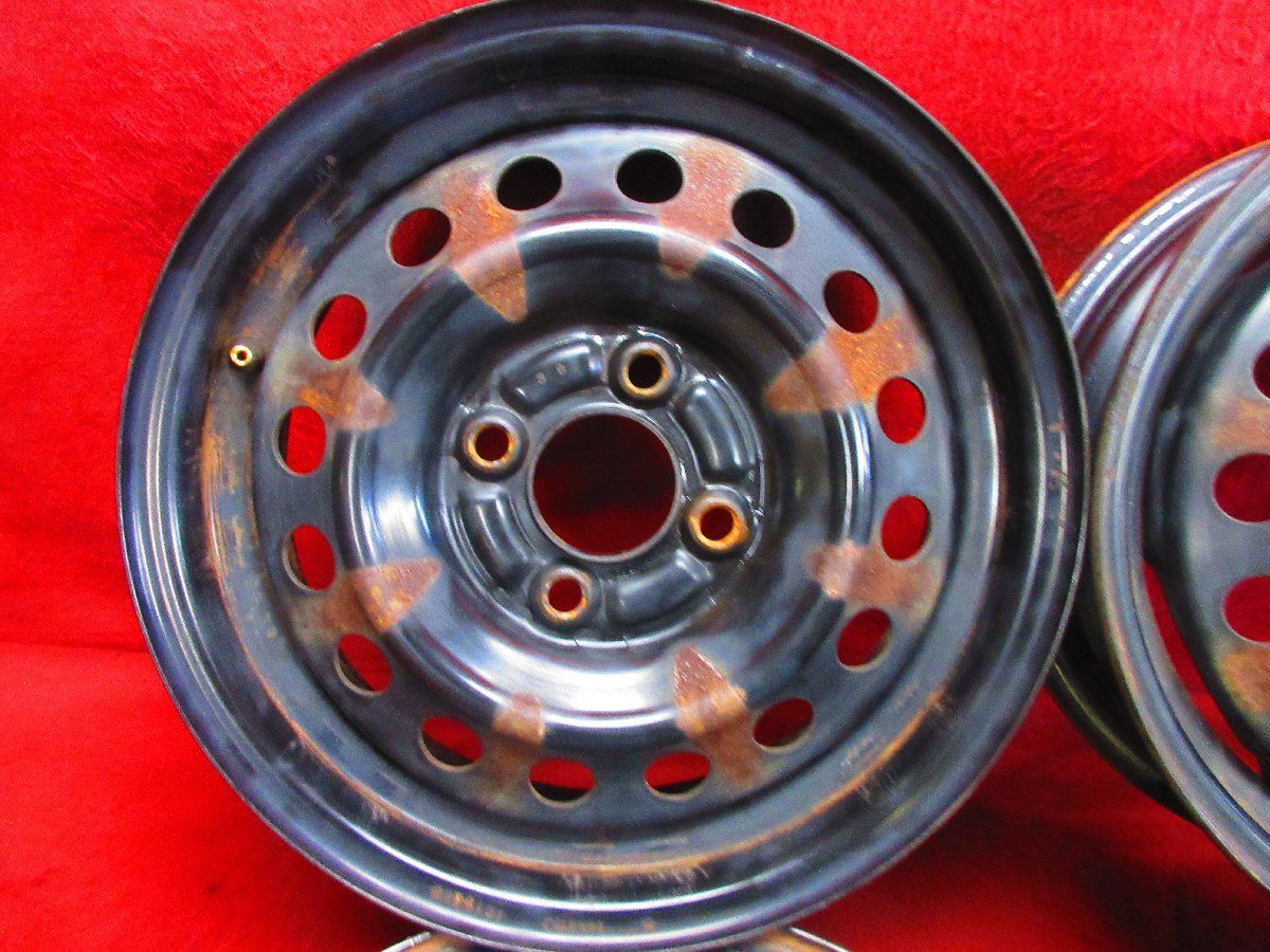 スチール ホイール 4本 スバル R 2 ステラ 14 4 5 J 4穴 PCD 100 45 ハブ径 59 52337 H F