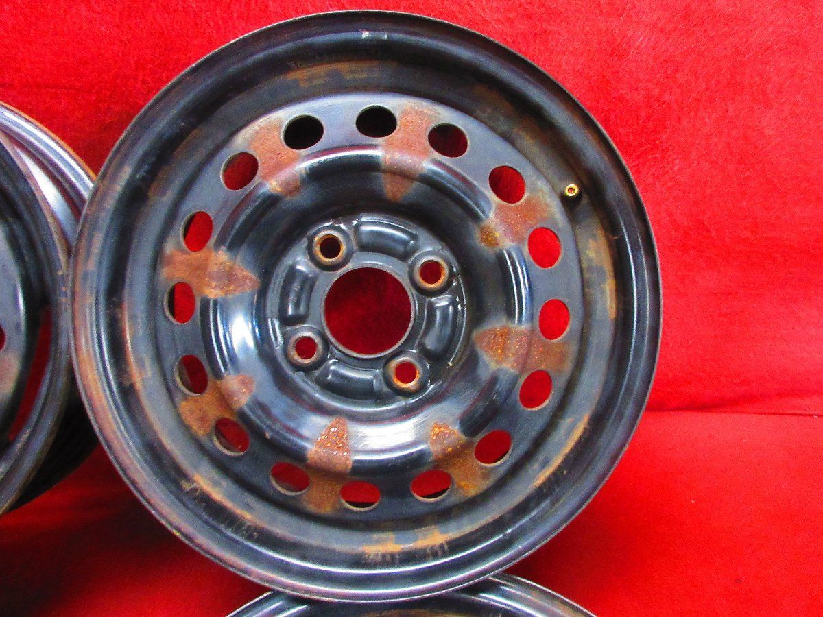  スチール ホイール 4本 スバル R 2 ステラ 14 4 5 J 4穴 PCD 100 45 ハブ径 59 52337 H F 14インチ ホイール