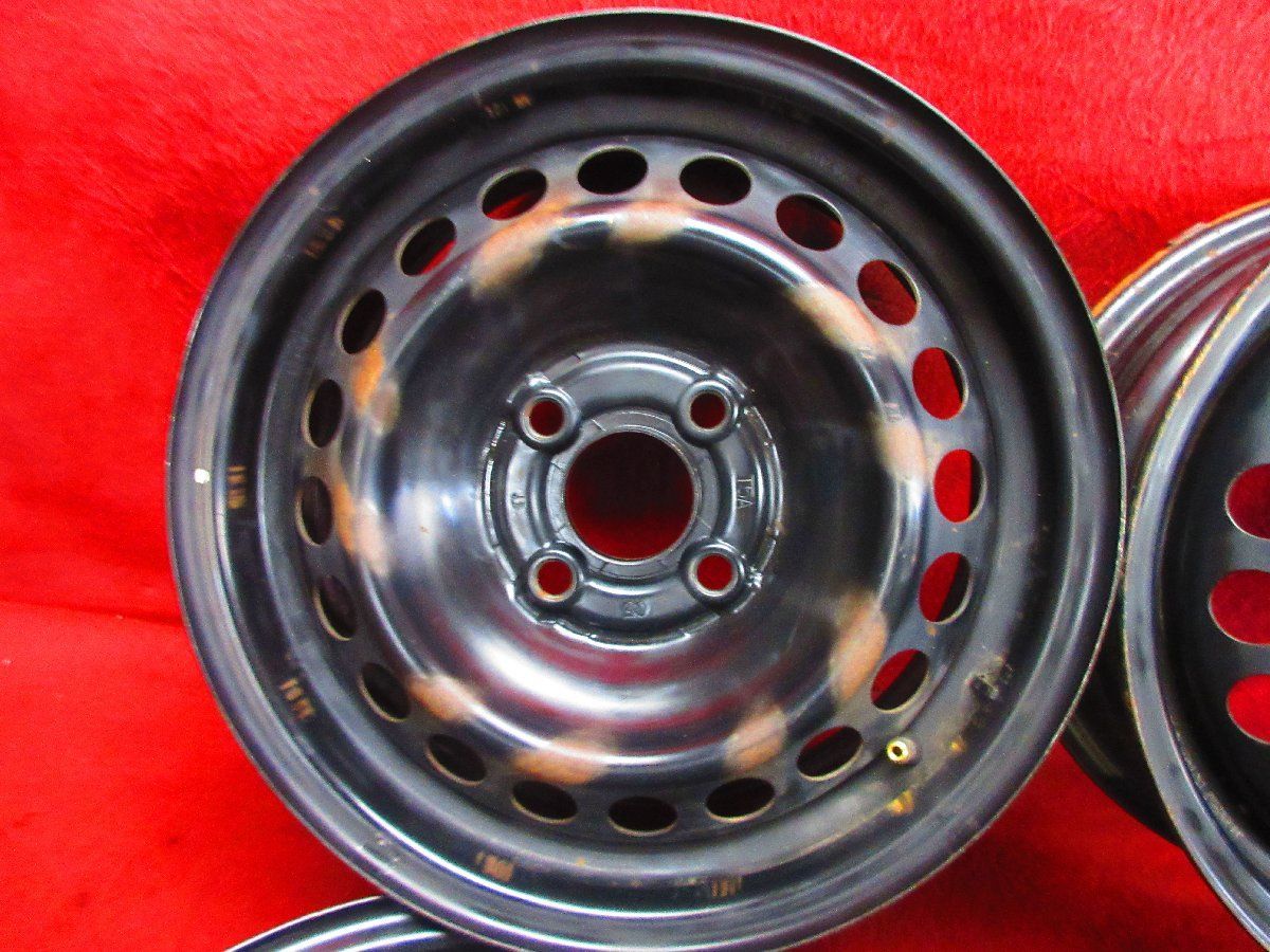 スチール ホイール 4本 ホンダ フィット GK系 14 5 J 4穴100 45 ハブ径 56シビック インテグラ モビリオ フリード エアウェイブ 52353 H