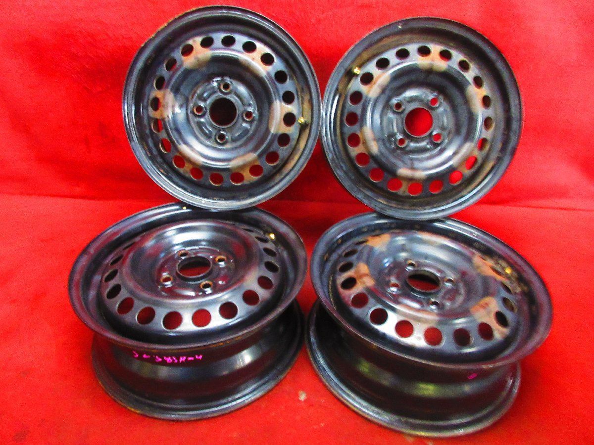スチール ホイール 4本 ホンダ 14 5 J 4穴100 45 ハブ径56 フィット シビック インテグラ モビリオ フリード エアウェイブ 52385 H