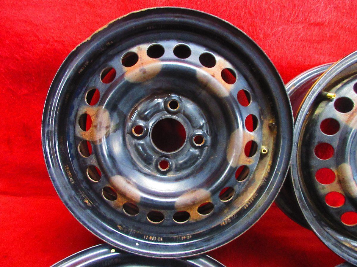 スチール ホイール 4本 ホンダ 14 5 J 4穴100 45 ハブ径56 フィット シビック インテグラ モビリオ フリード エアウェイブ 52385 H
