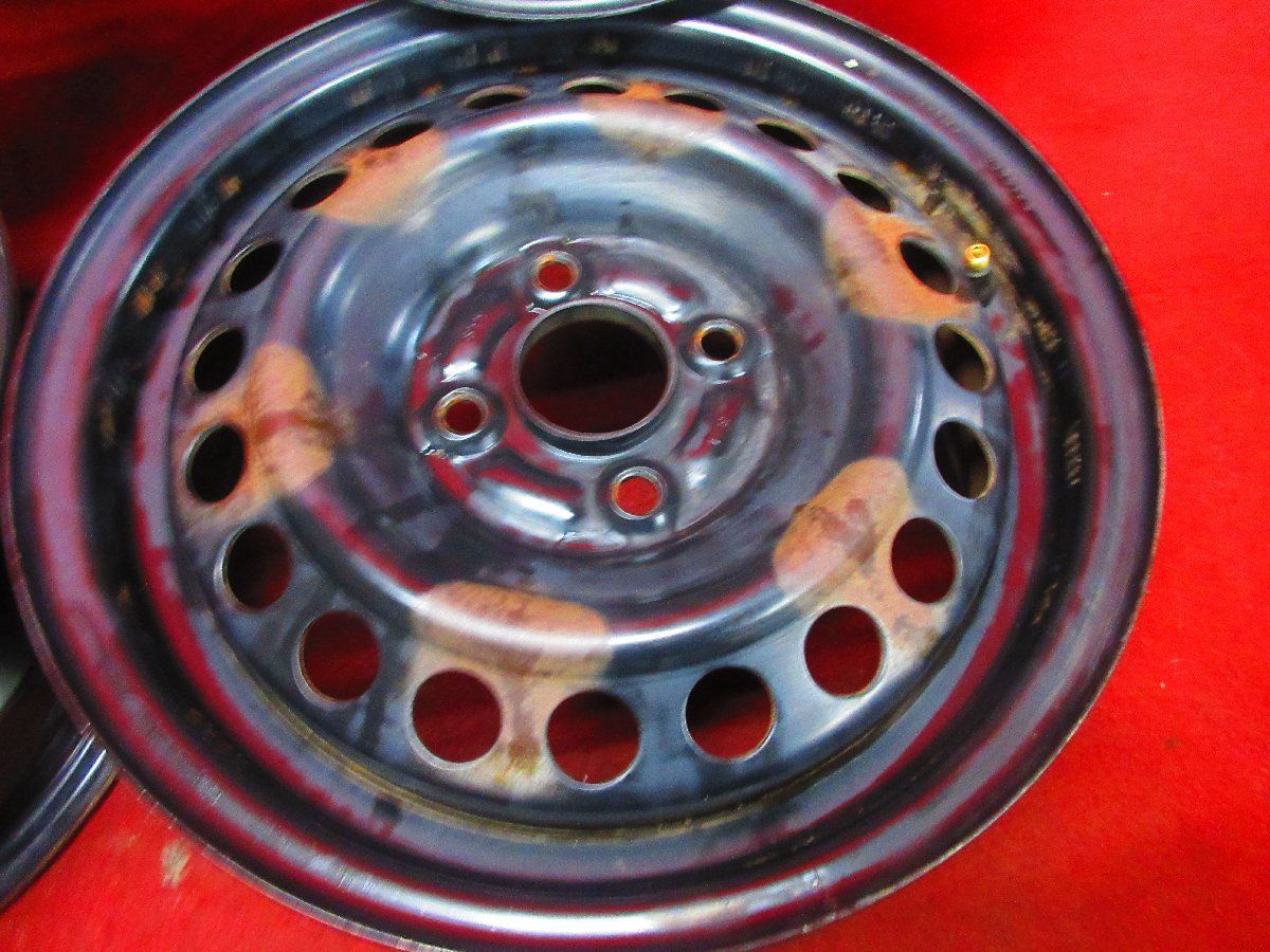  スチール ホイール 4本 ホンダ 14 5 J 4穴100 45 ハブ径56 フィット シビック インテグラ モビリオ フリード エアウェイブ 52385 H 14インチ ホイール