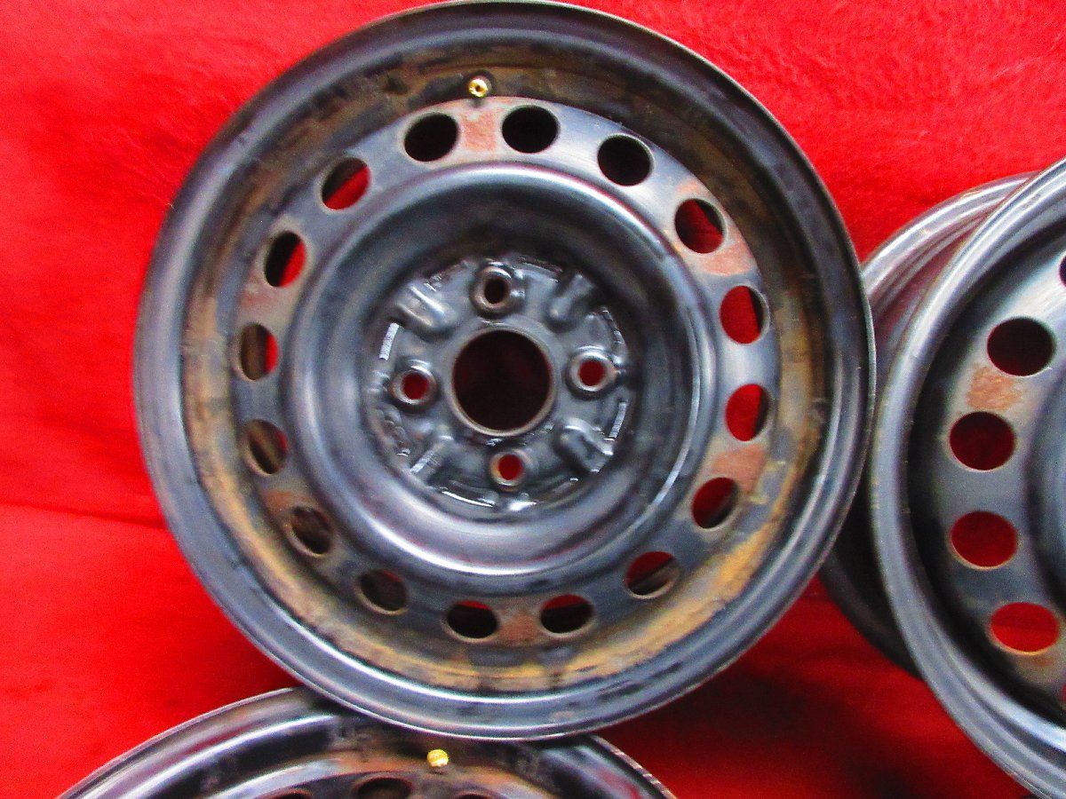 スチール ホイール 4本 ホンダ フィット 14 5 J 4穴100 45 ハブ56 シビック インテグラ モビリオ フリード エアウェイブ 52397 H