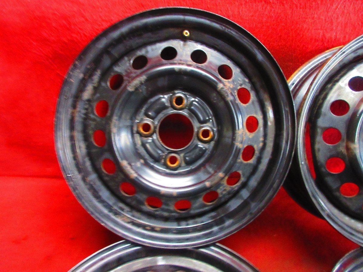 スチール ホイール 4本 スバル R 2 ステラ 14 4 5 J 4穴 PCD 100 45 ハブ径 59 52437 H F