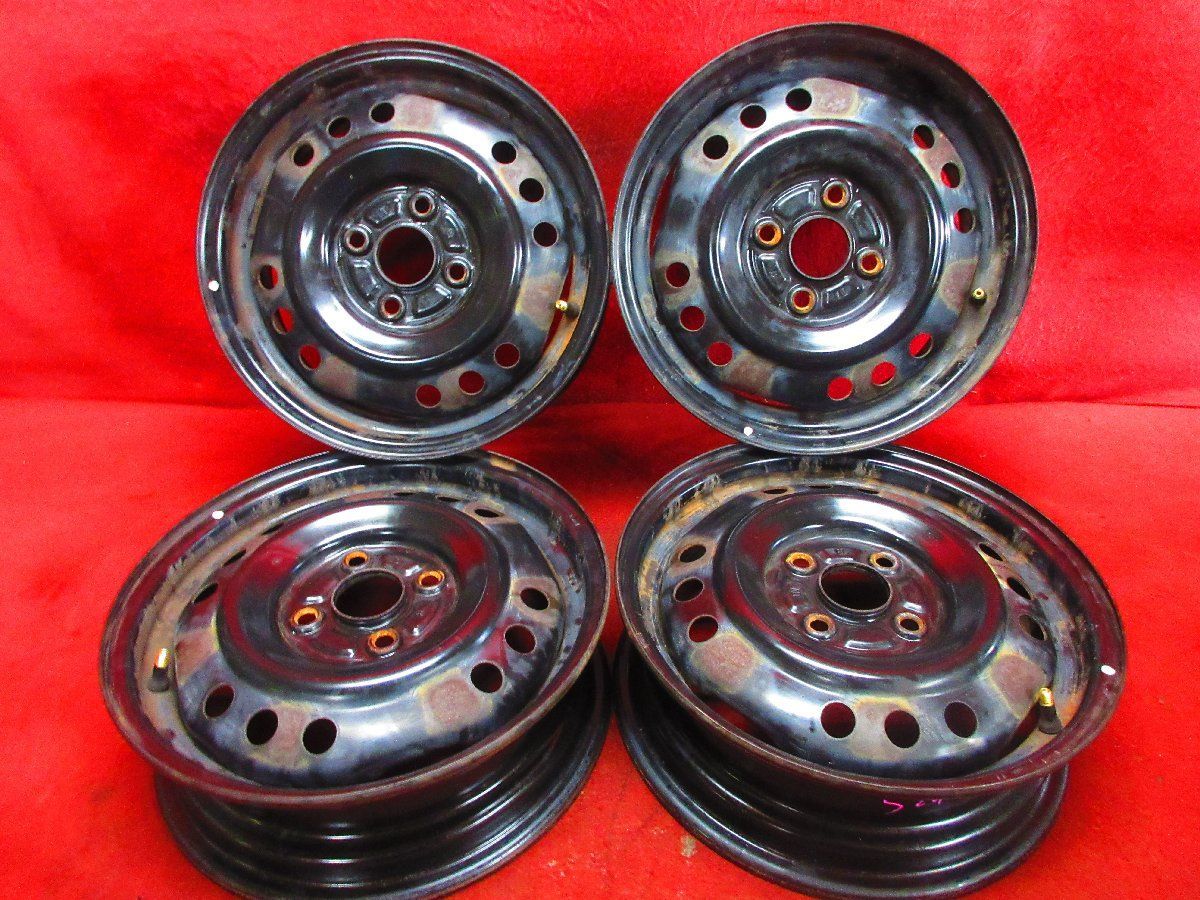 スチール ホイール 4本 ホンダ フィット 14 5 J 4穴100 45 ハブ56 シビック インテグラ モビリオ フリード 52441 H F