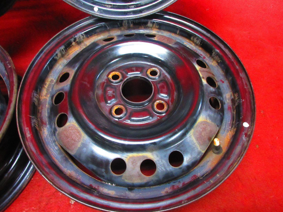  スチール ホイール 4本 ホンダ フィット 14 5 J 4穴100 45 ハブ56 シビック インテグラ モビリオ フリード 52441 H F 14インチ ホイール