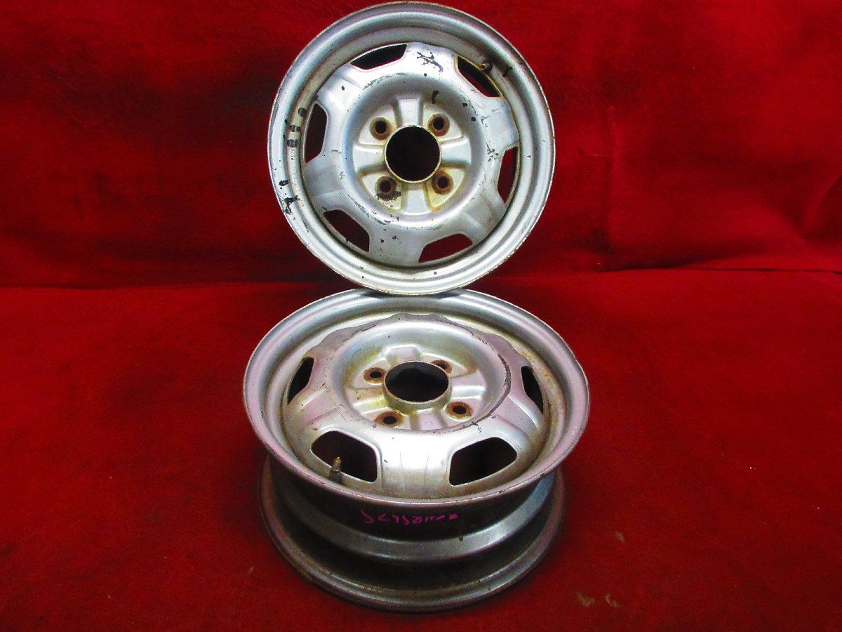スチール ホイール 2本 日産 14 5 J 4穴 PCD 114 3 45 ハブ径 72 旧車 52458 H