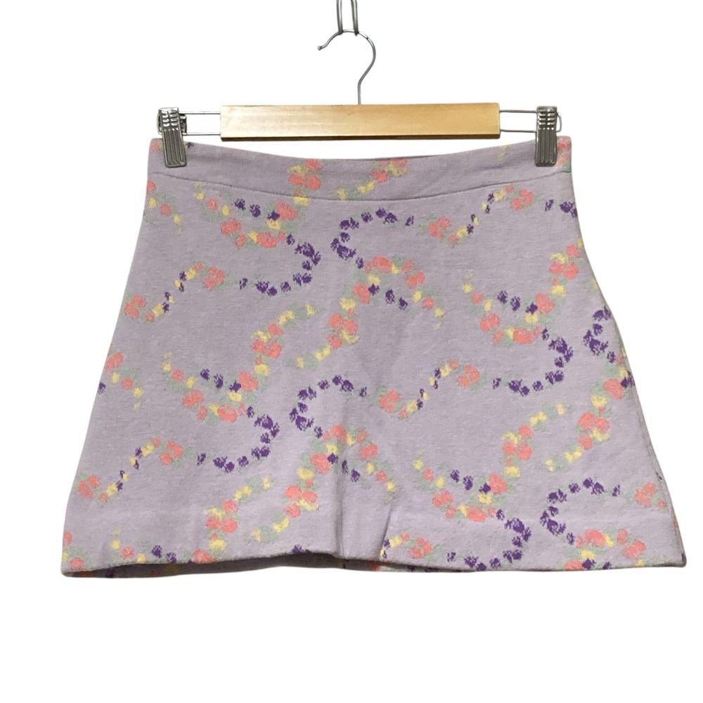 美品 miu miu ミュウミュウ フラワーインターシャ ニット スカート