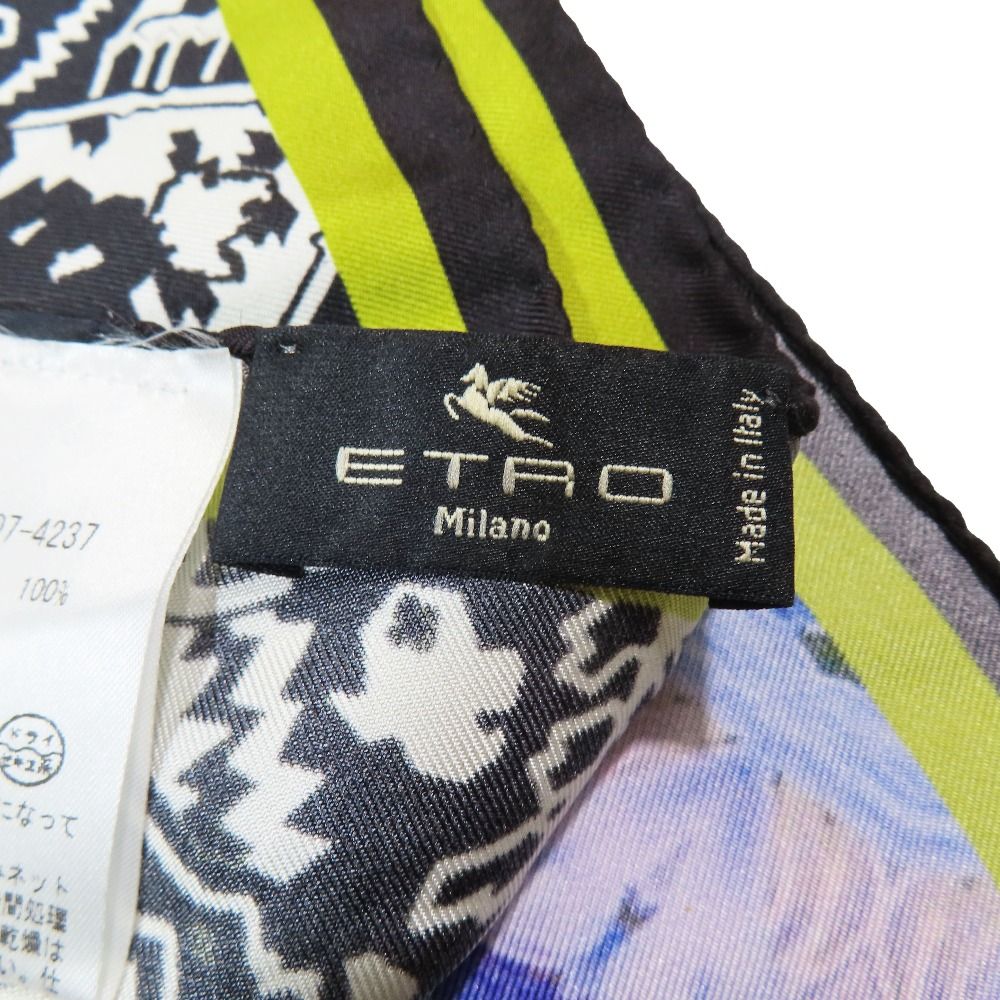 新品同様 ETRO エトロ 大判 スカーフ ストール ショール シルク100 新品同様 ETRO エトロ 大判 スカーフ ストール ショール シルク100