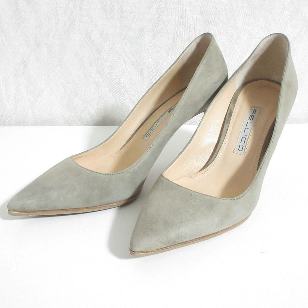 美品 PELLICO ペリーコ ポインテッドトゥ スエード パンプス 36 23cm