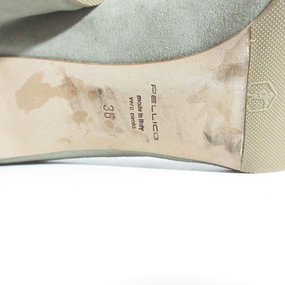 美品 PELLICO ペリーコ ポインテッドトゥ スエード パンプス 36 23cm