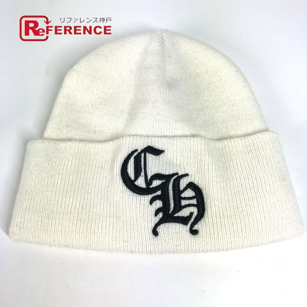 CHROME HEARTS クロムハーツ ニット帽 ロゴ CH アクリル ホワイト