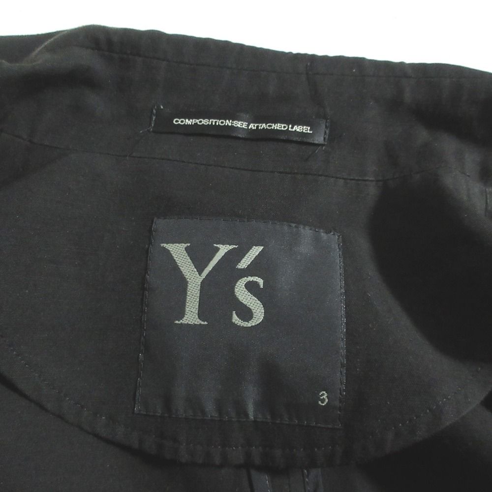 良品 Y's ワイズ ヨウジヤマモト リネンブレンド クロップドテーラード