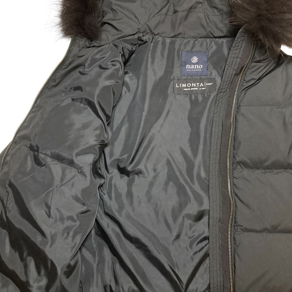 ナノ ユニバース　LIMONTAラクーンファー付きダウンコート　グレー ナノ ユニバース LIMONTAラクーンファー付きダウンコート グレー
