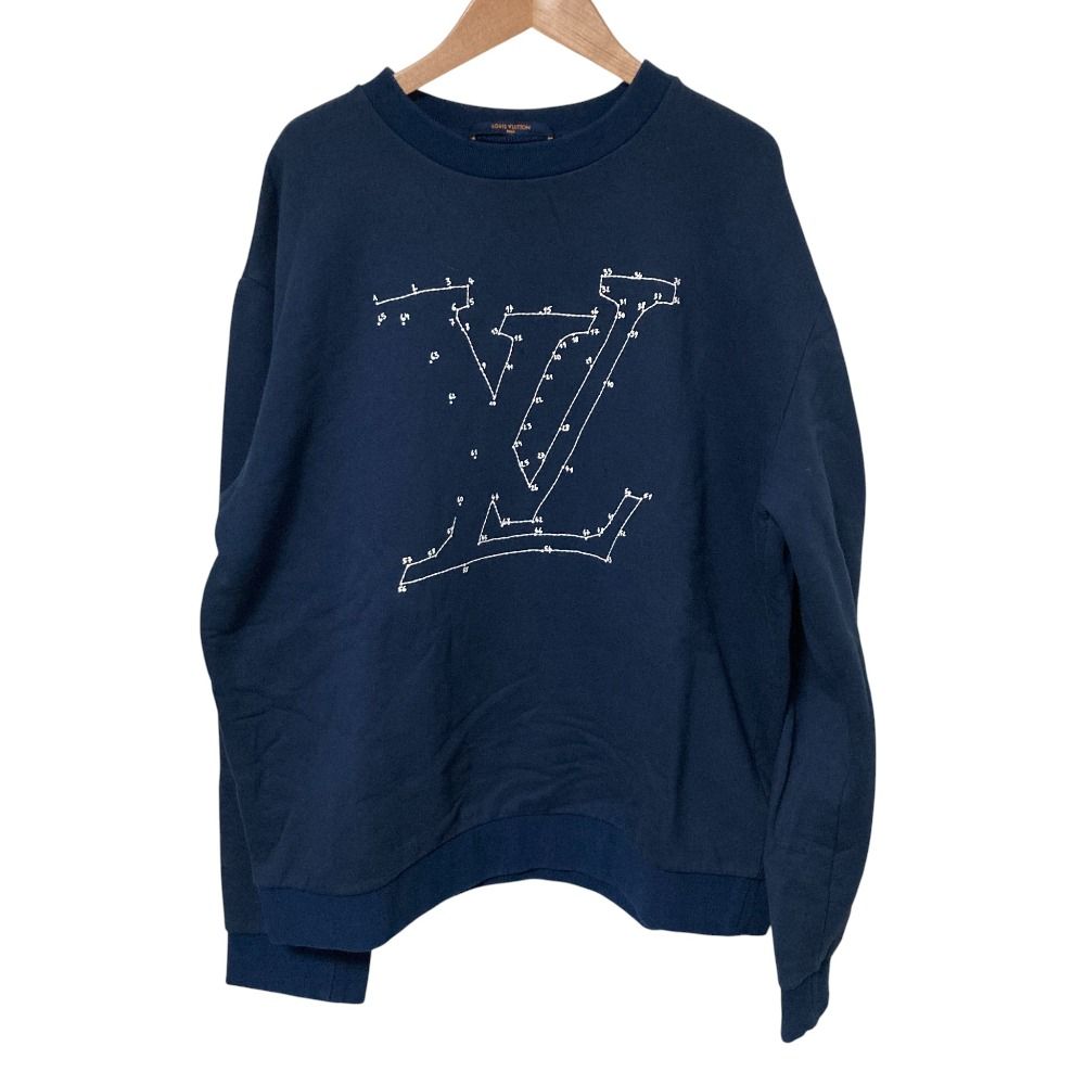 美品 LOUIS VUITTON ルイヴィトン LVステッチ クルーネック スウェット