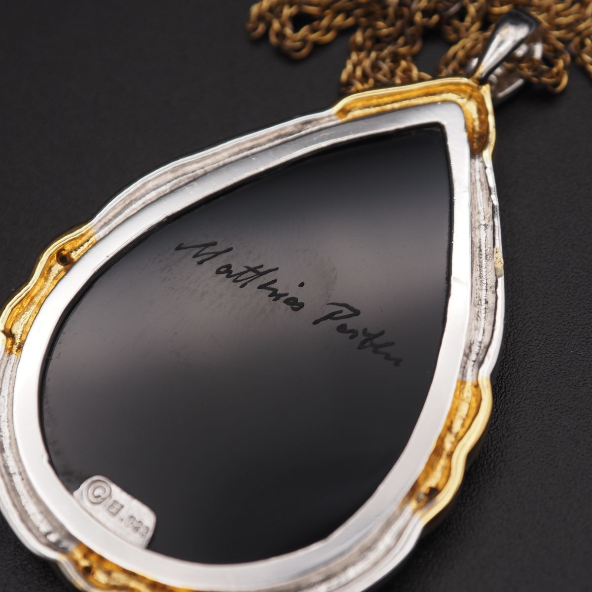 L884 IEI ストーンカメオ Matthias Postler作 STERLING SILVER925刻印