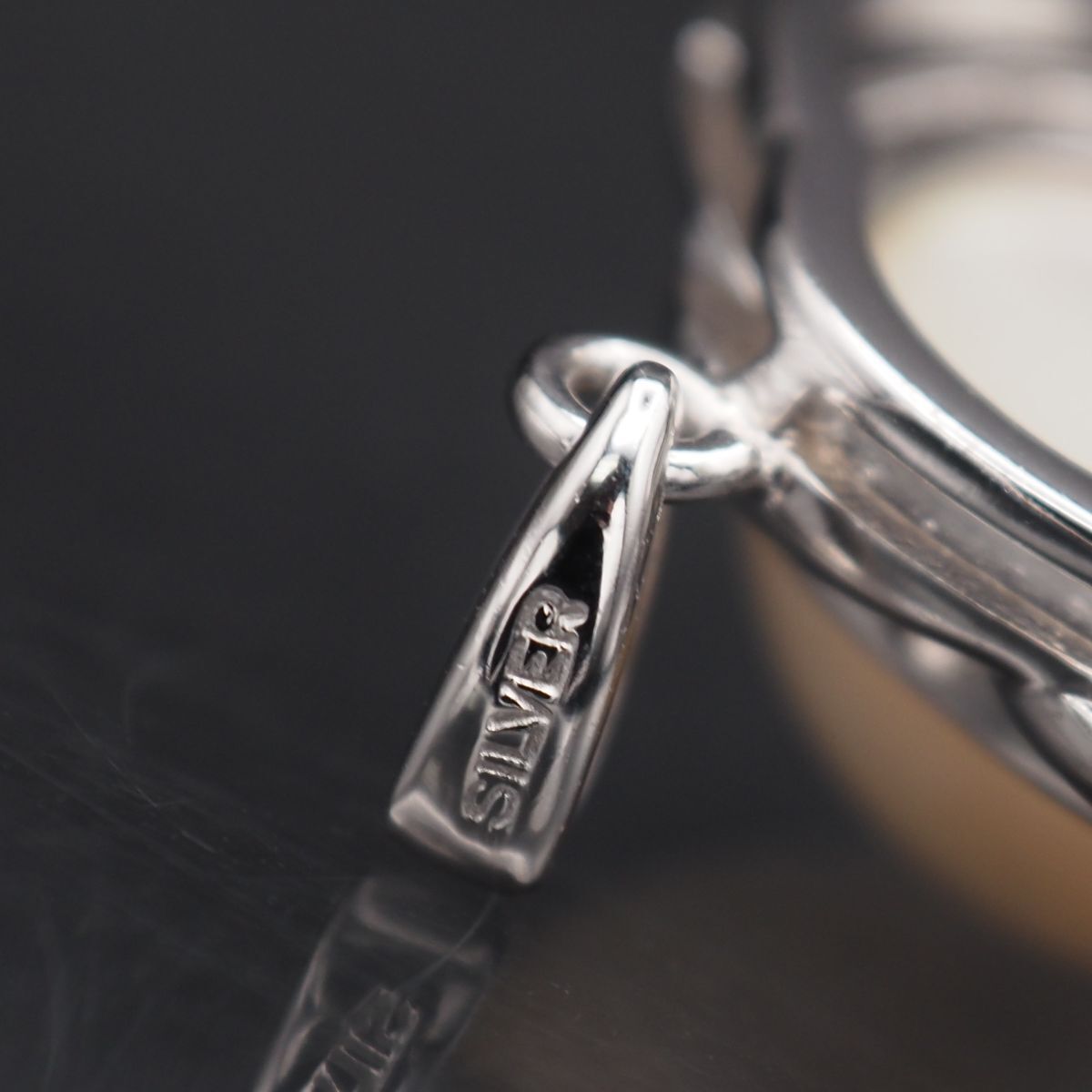 L218 マベパール 真珠 ペンダント トップ SILVER刻印 フラワー