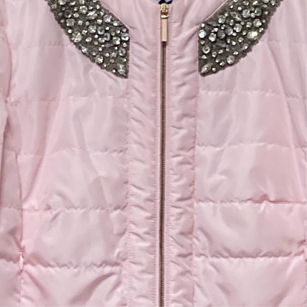 美品 Blumarine ブルマリン ビジュー クロップド パデッドジャケット 