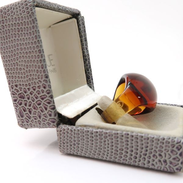 【Lalique】美品・正規品ラリック カボションリング　アンバー13号★箱あり LALIQUE カボションリング アンバーカラー 指輪 クリスタル 約11号 箱